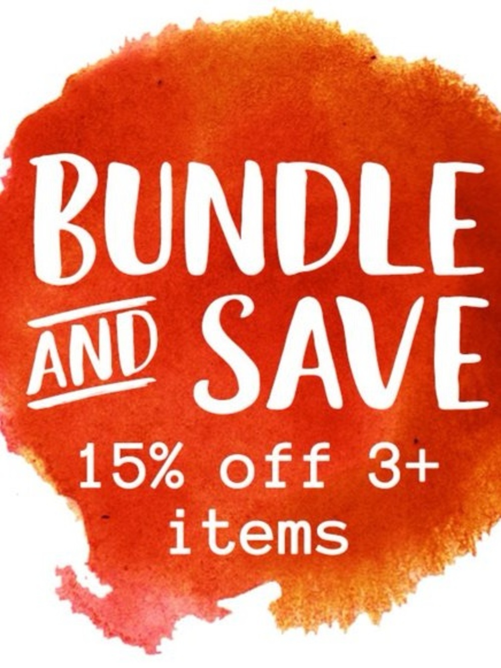 Bundle and Save Graphic - Orange Promotional Sticker
